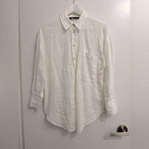 ZARA Linen shirt with Pockets XS